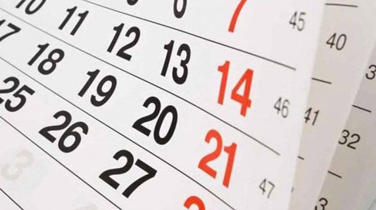 Calendario de feriados 2022