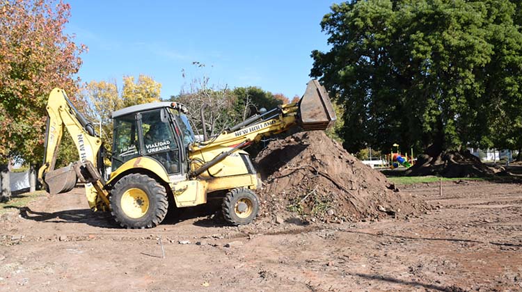 Obras en Plaza Italia