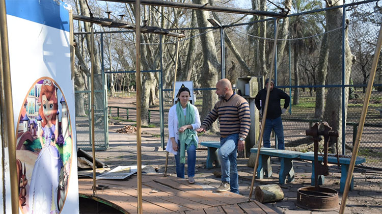 Avanza la renovaci&oacute;n y puesta en valor de la calesita del Parque