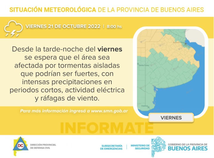 Alerta meteorol&oacute;gica por intensas tormentas
