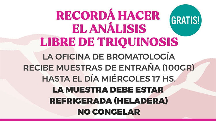 An&aacute;lisis gratuitos de triquinosis