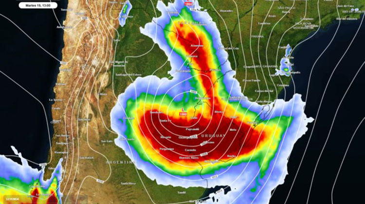 ​Alerta amarilla por lluvias, tormentas y vientos