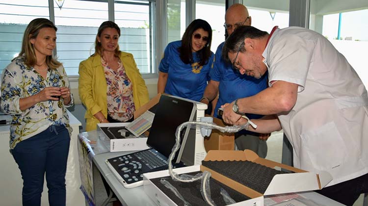 Club de Leones don&oacute; un ec&oacute;grafo al CAPS Alborada