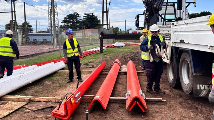 Avanza la obra de la l&iacute;nea de 132 kV 25 de Mayo - Nueve de Julio