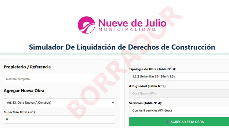 ​El municipio incorpor&oacute; un simulador para calcular derechos de construcci&oacute;n