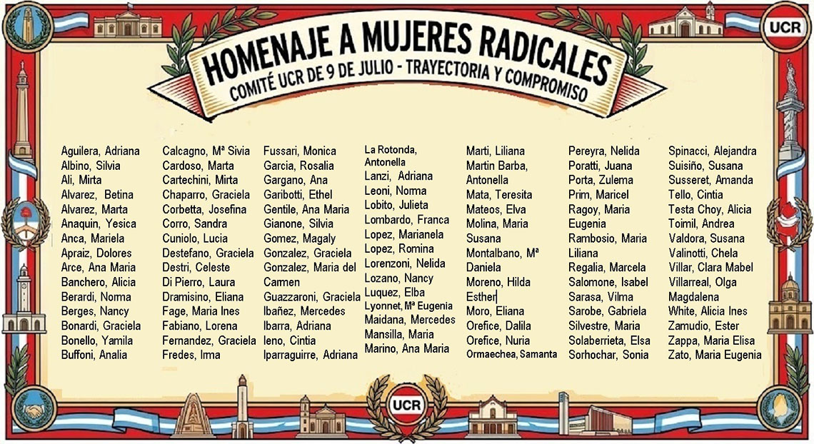 ​Homenaje a las mujeres radicales de Nueve de Julio