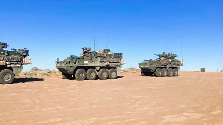 Traslado de veh&iacute;culos militares por Ruta 5