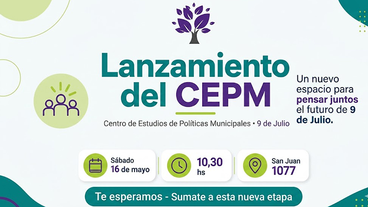 Lanzar&aacute;n en 9 de Julio el Centro de Estudios de Pol&iacute;ticas Municipales