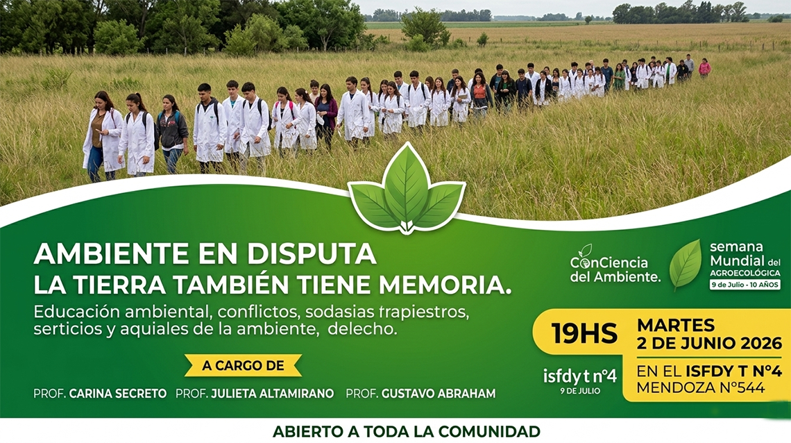 ​Semana Mundial del Ambiente: invitan a una charla abierta sobre educaci&oacute;n y conflictos colectivos