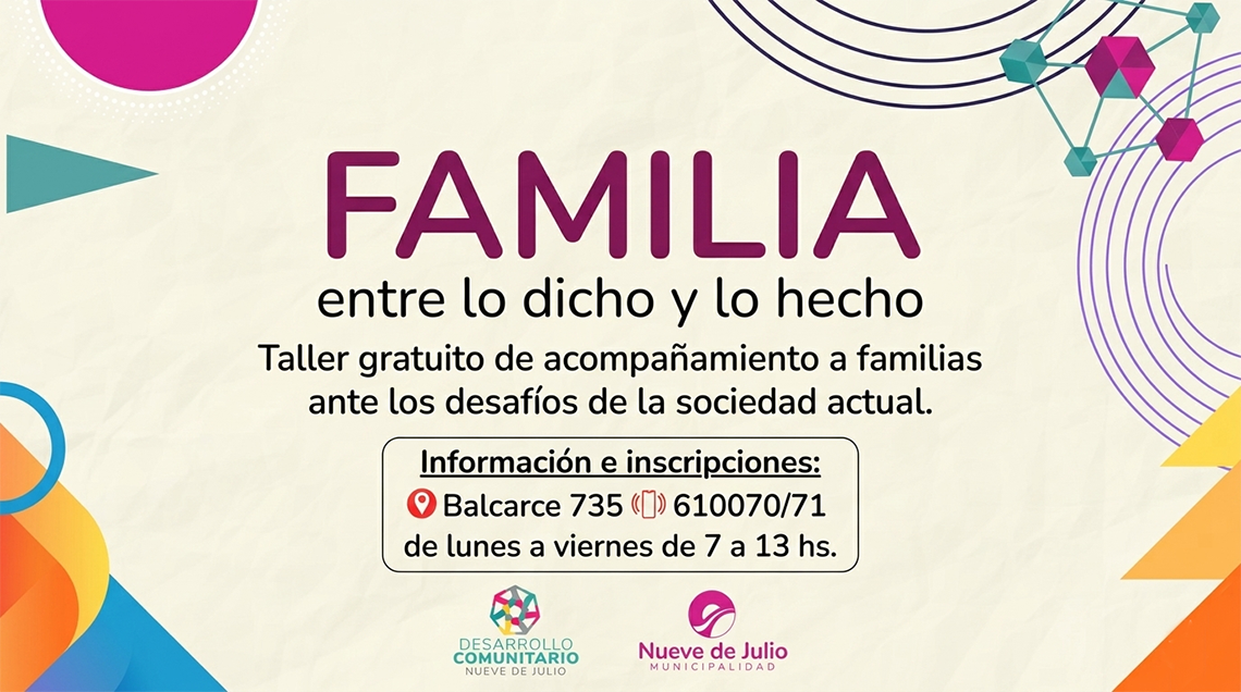 Taller gratuito de acompa&ntilde;amiento para familias