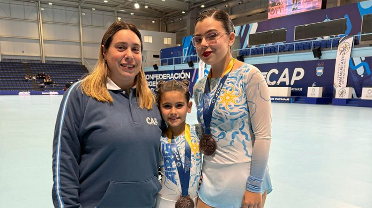 Destacada actuaci&oacute;n de patinadoras de Atl&eacute;tico y Dudignac en el Panamericano de Buenos Aires