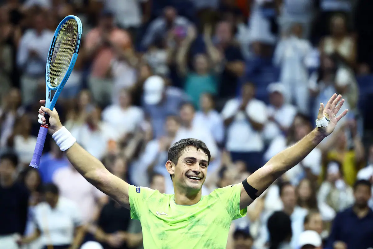 Mariano Navone hizo historia en el US Open: le gan&oacute; a Novak Djokovic