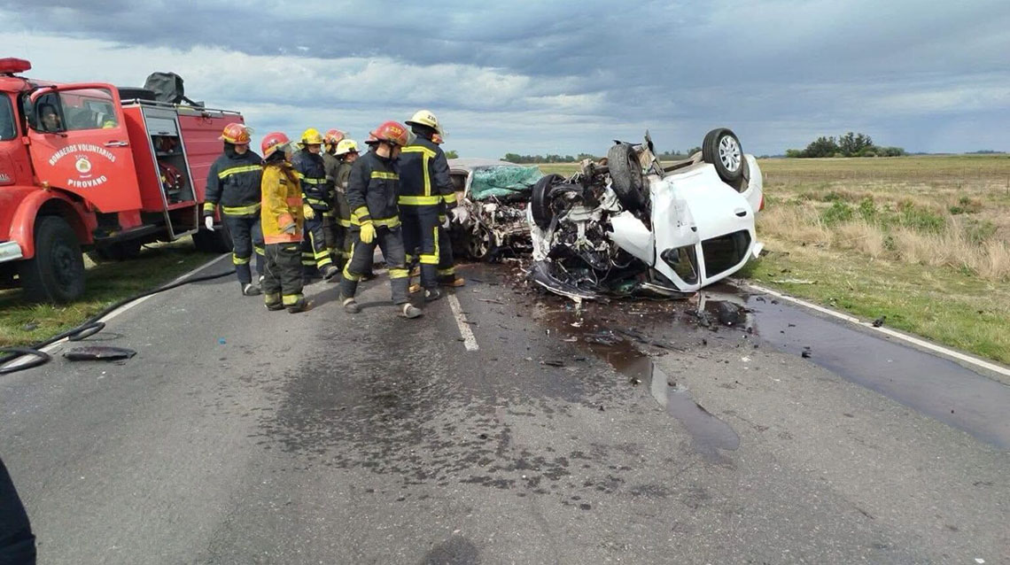 Tr&aacute;gico choque en Ruta 65